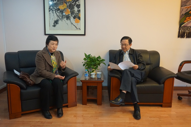 校黨委副書記馬玉錄與民進專職副主委許政濤會談
